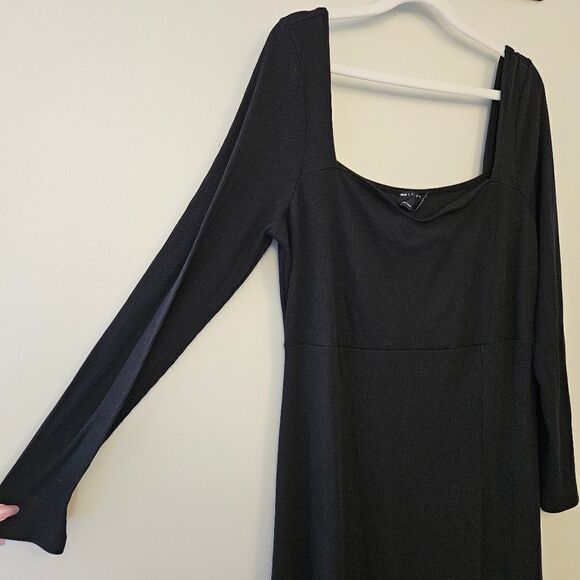 ASOS Square Neck Bodycon Ribbed Midi Dress - Picture 7 of 10